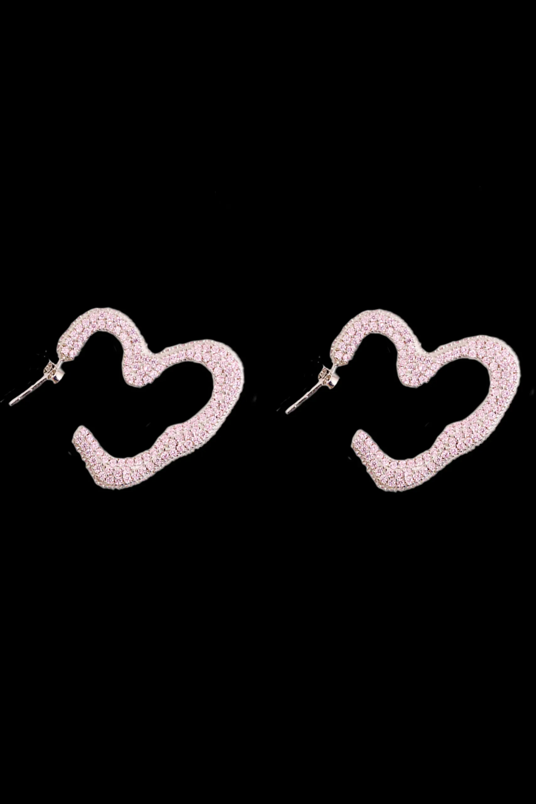 rose_super_heart_hoop_0.webp Earrings | Collina Strada ROSE SUPER HEART HOOP