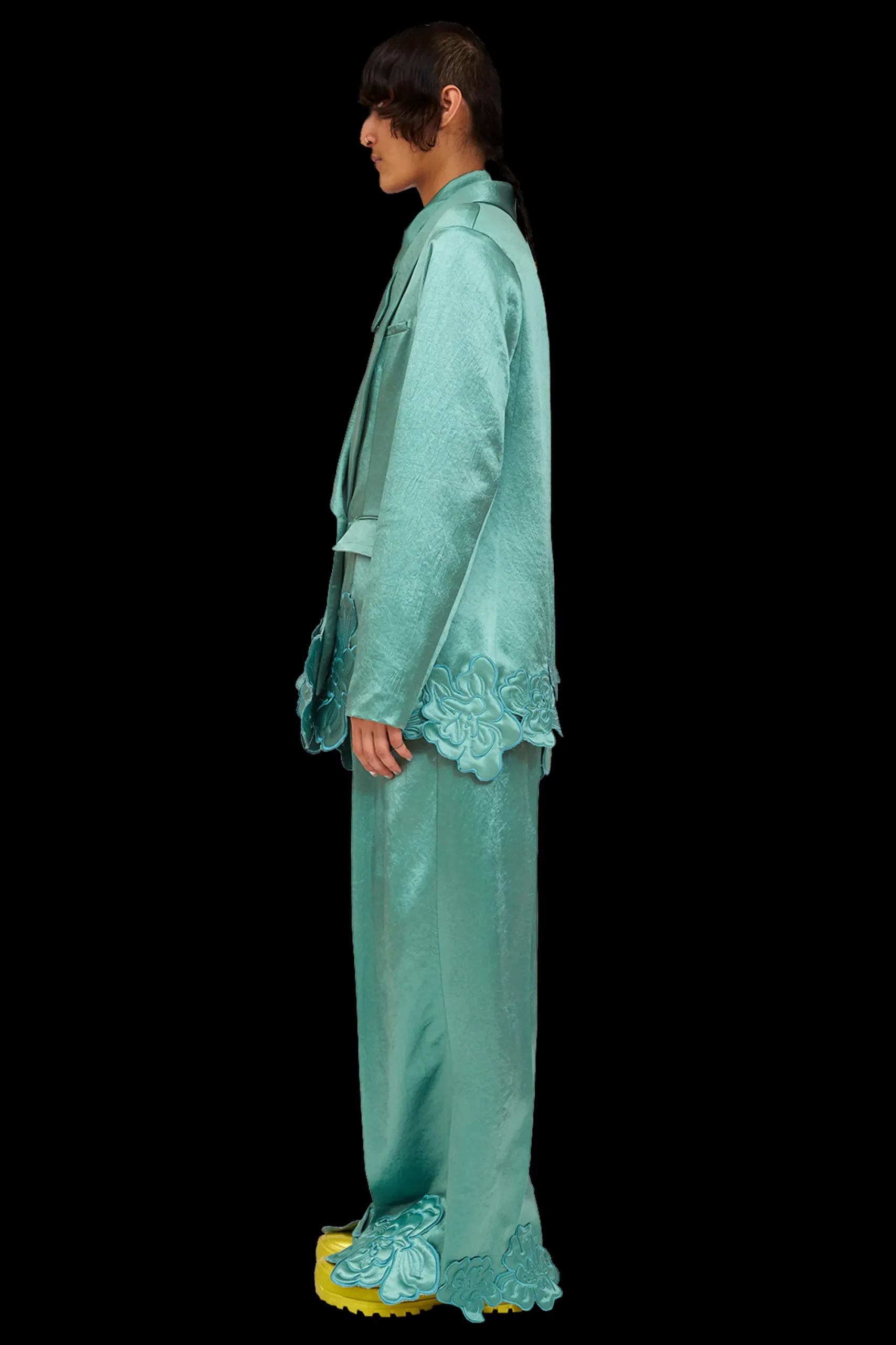 sage_green_ribbit_blazer_3.webp Outerwear | Collina Strada SAGE GREEN RIBBIT BLAZER