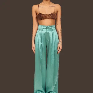 Pants | Collina Strada SAGE GREEN RIBBIT PANT