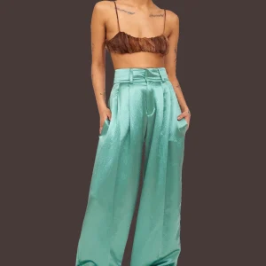 Pants | Collina Strada SAGE GREEN RIBBIT PANT