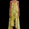 Tops | Dresses | Collina Strada SAGE MOLTEN FLORAL MAGNOLIA DRESS