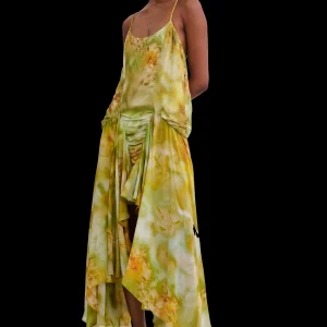 Tops | Dresses | Collina Strada SAGE MOLTEN FLORAL MAGNOLIA DRESS