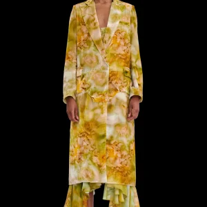 Outerwear | Collina Strada SAGE MOLTEN FLORAL SHORT WOLVERINE COAT
