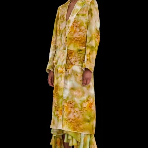 Outerwear | Collina Strada SAGE MOLTEN FLORAL SHORT WOLVERINE COAT