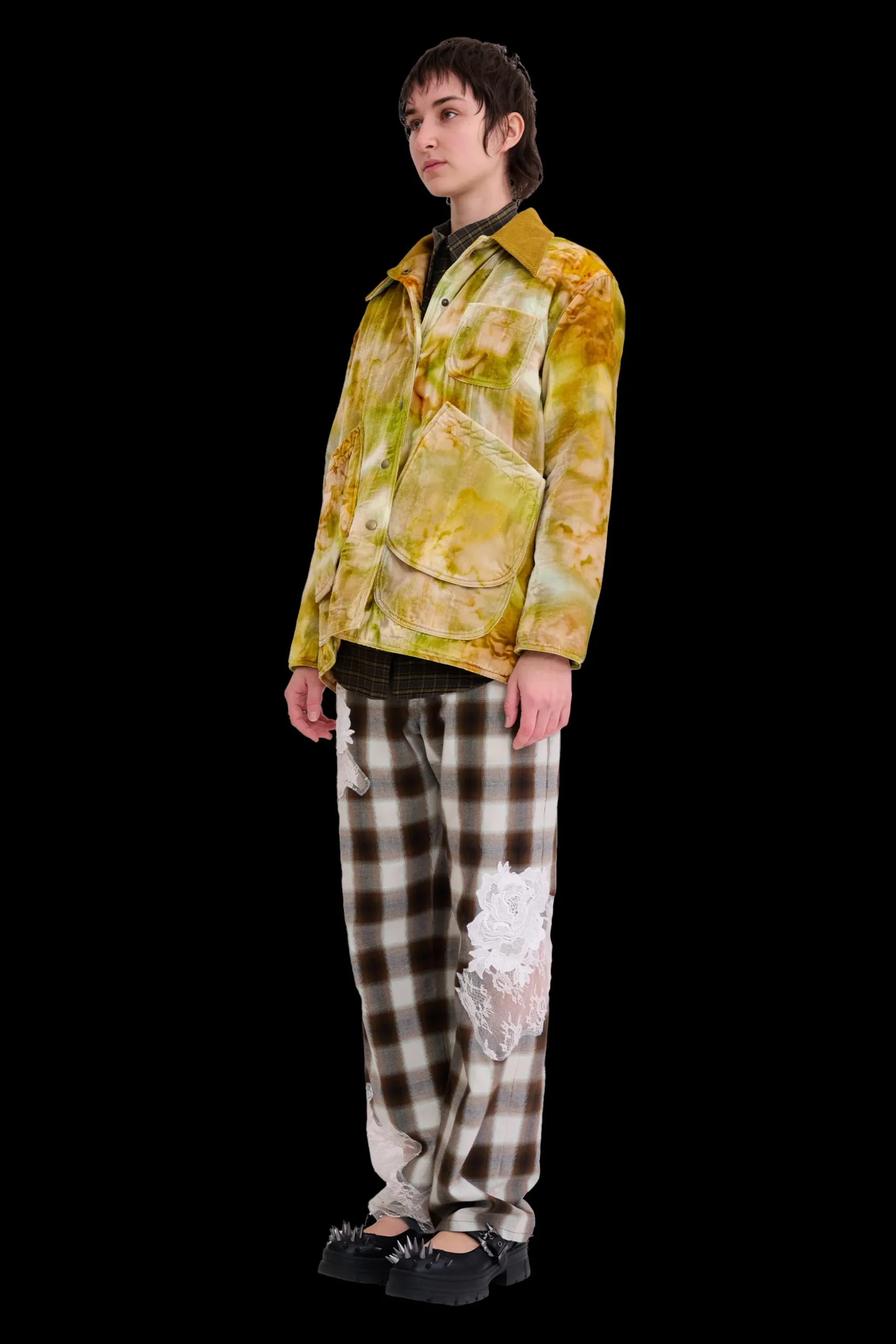 sage_molten_floral_stable_jacket_2.webp Outerwear | Collina Strada SAGE MOLTEN FLORAL STABLE JACKET