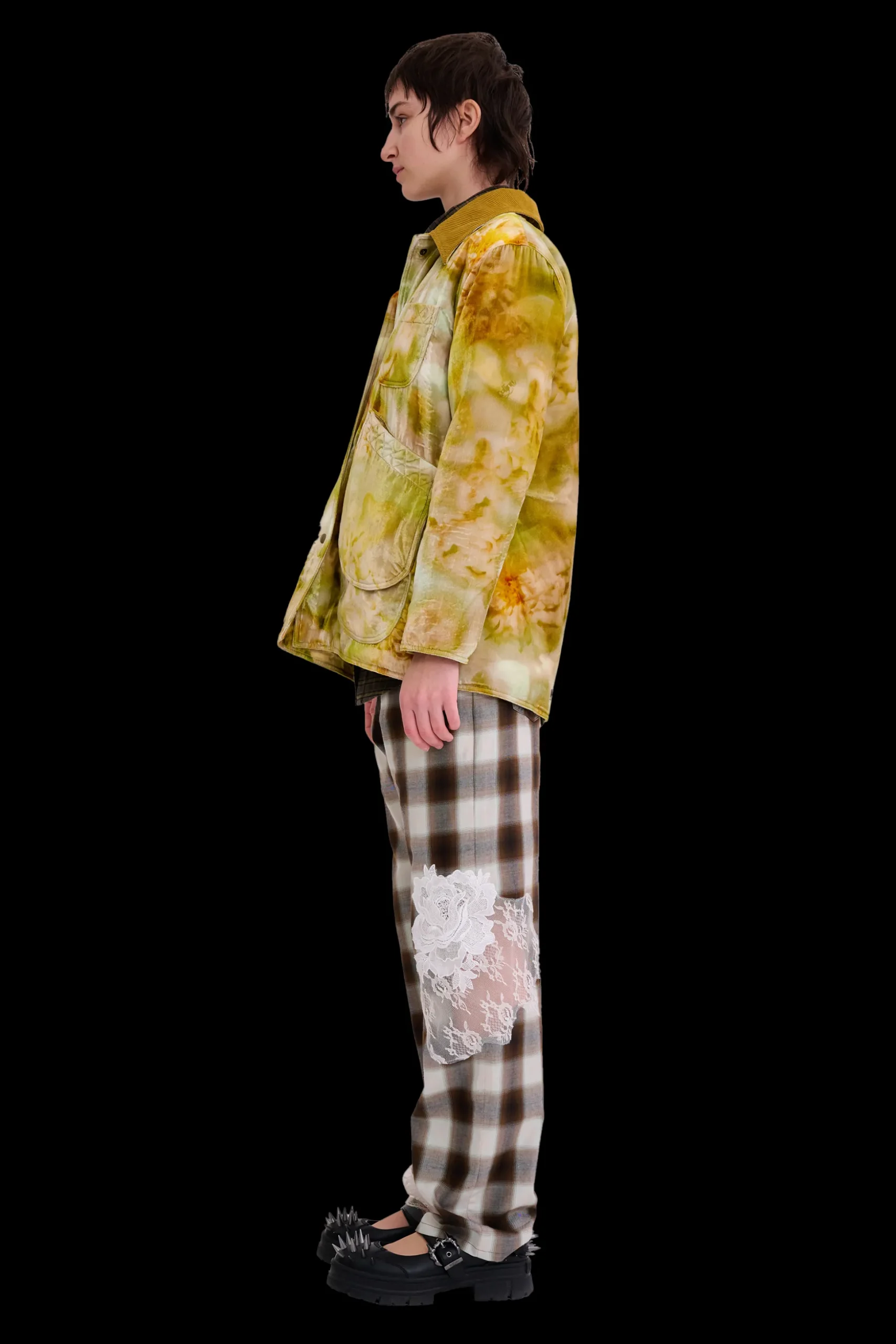 sage_molten_floral_stable_jacket_3.webp Outerwear | Collina Strada SAGE MOLTEN FLORAL STABLE JACKET