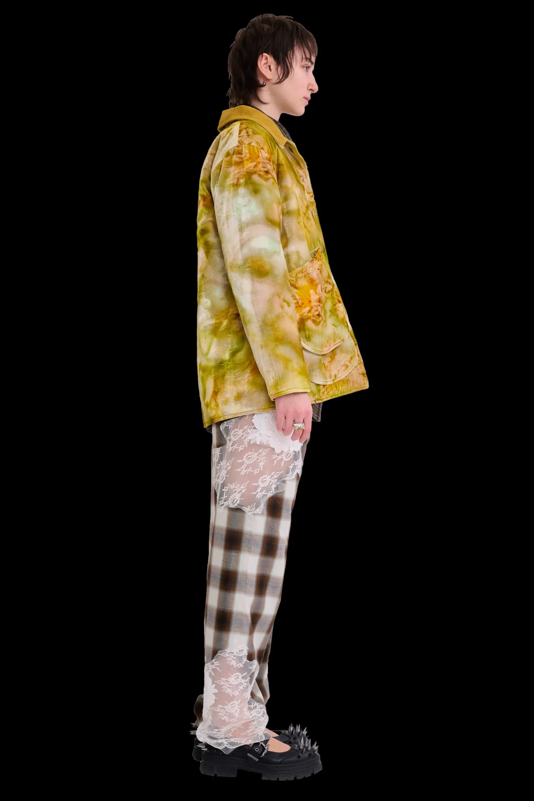 sage_molten_floral_stable_jacket_5.webp Outerwear | Collina Strada SAGE MOLTEN FLORAL STABLE JACKET