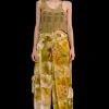 Pants | Collina Strada SAGE MOLTEN FLORAL VELVET LAWN CARGO PANT