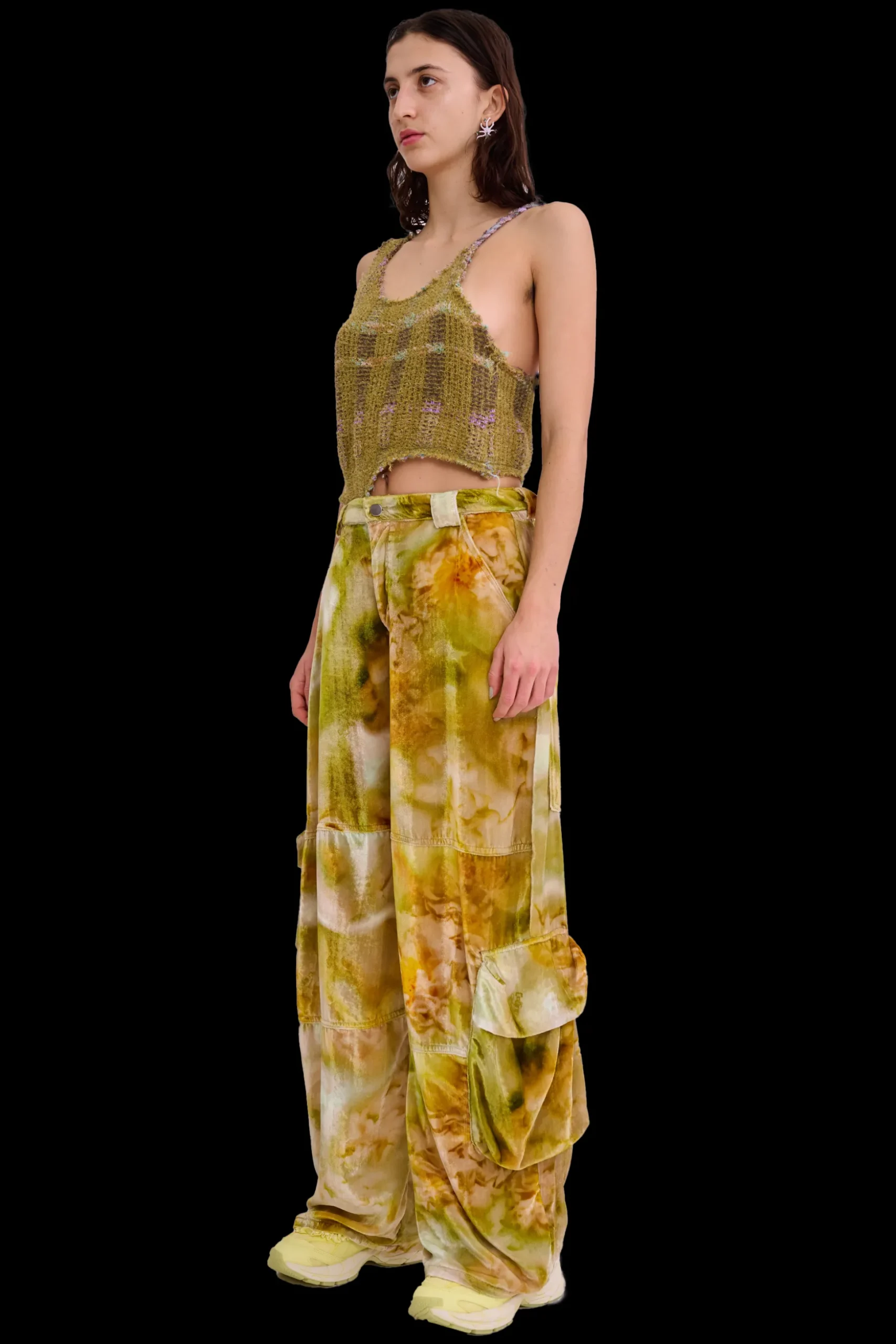 sage_molten_floral_velvet_lawn_cargo_pant_1.webp Pants | Collina Strada SAGE MOLTEN FLORAL VELVET LAWN CARGO PANT
