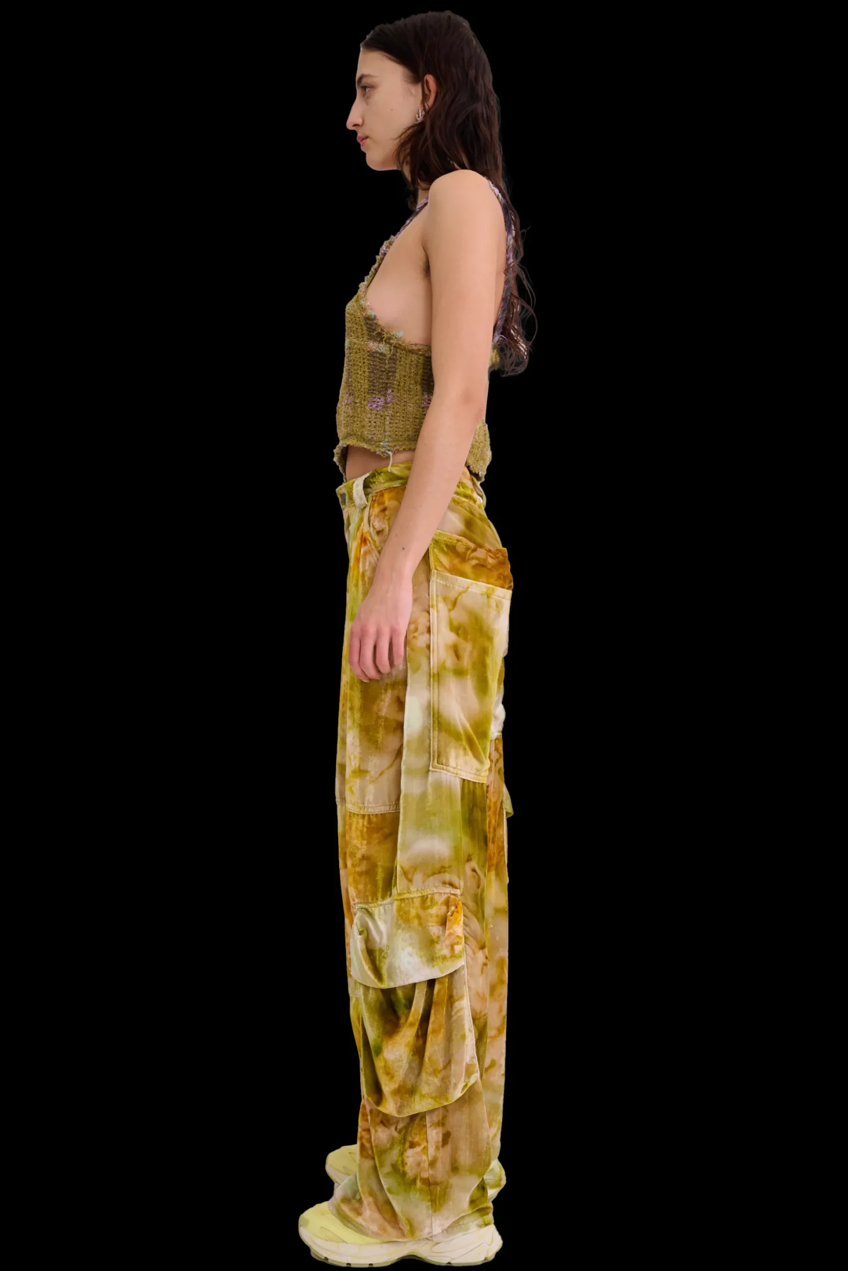 sage_molten_floral_velvet_lawn_cargo_pant_2.webp Pants | Collina Strada SAGE MOLTEN FLORAL VELVET LAWN CARGO PANT