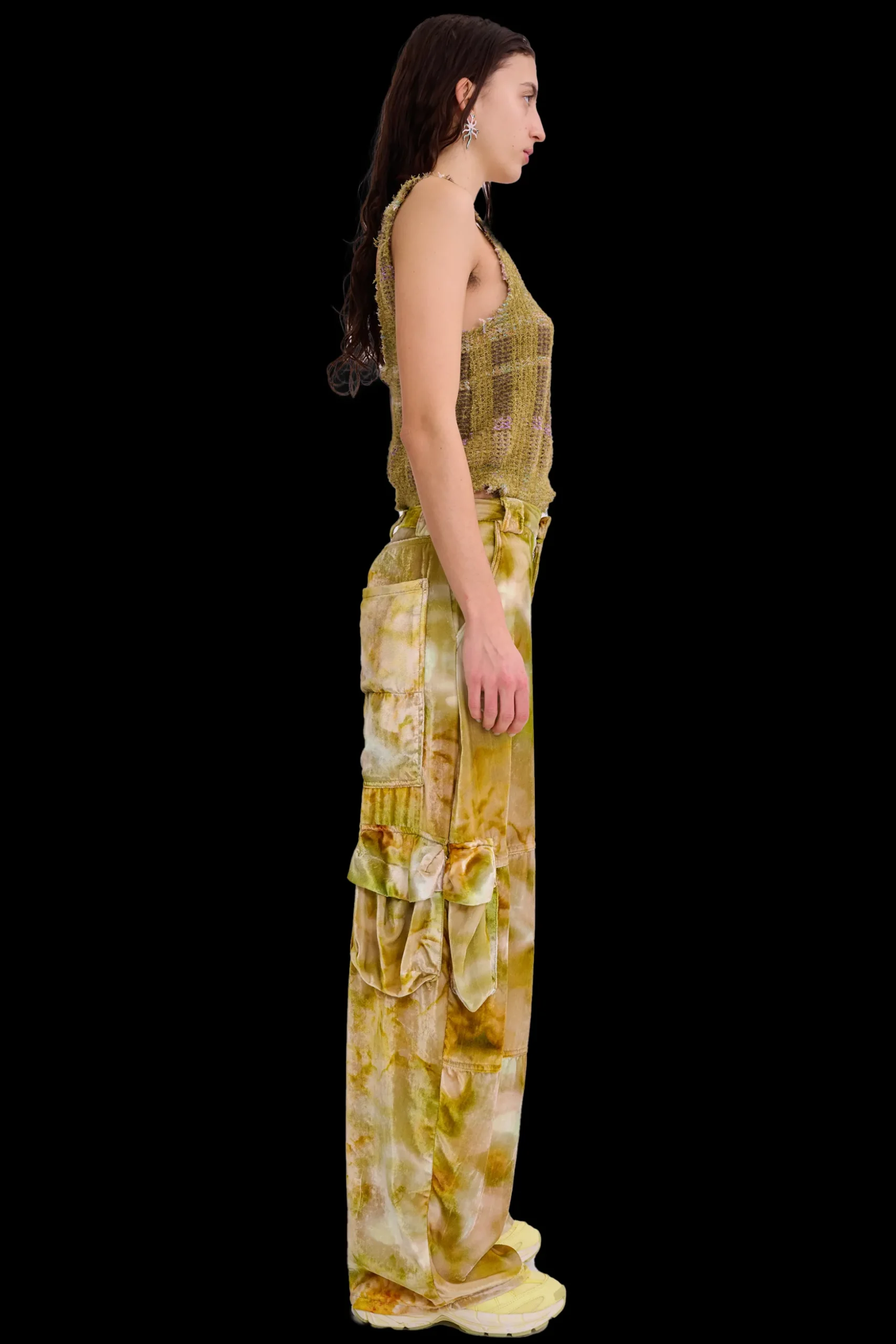 sage_molten_floral_velvet_lawn_cargo_pant_4.webp Pants | Collina Strada SAGE MOLTEN FLORAL VELVET LAWN CARGO PANT