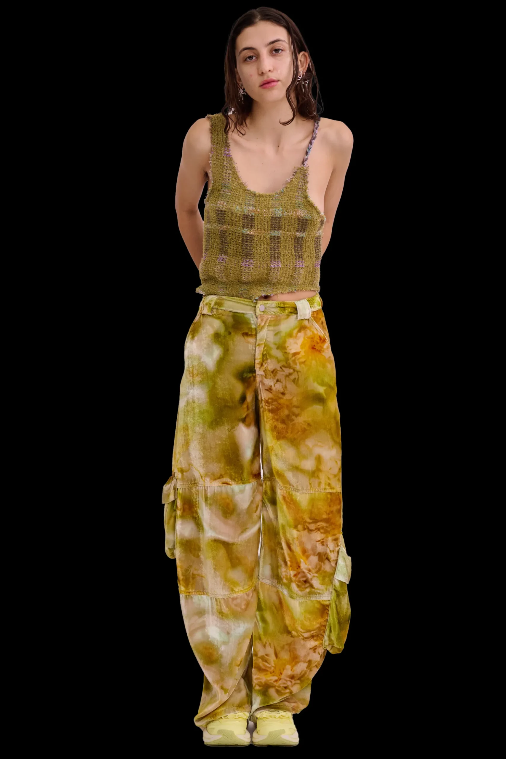 sage_molten_floral_velvet_lawn_cargo_pant_6.webp Pants | Collina Strada SAGE MOLTEN FLORAL VELVET LAWN CARGO PANT
