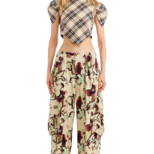 Tops | Collina Strada SAND PLAID HILLARY TOP