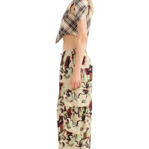 Tops | Collina Strada SAND PLAID HILLARY TOP