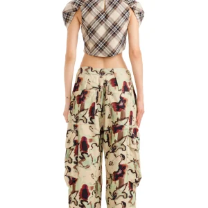 Tops | Collina Strada SAND PLAID HILLARY TOP