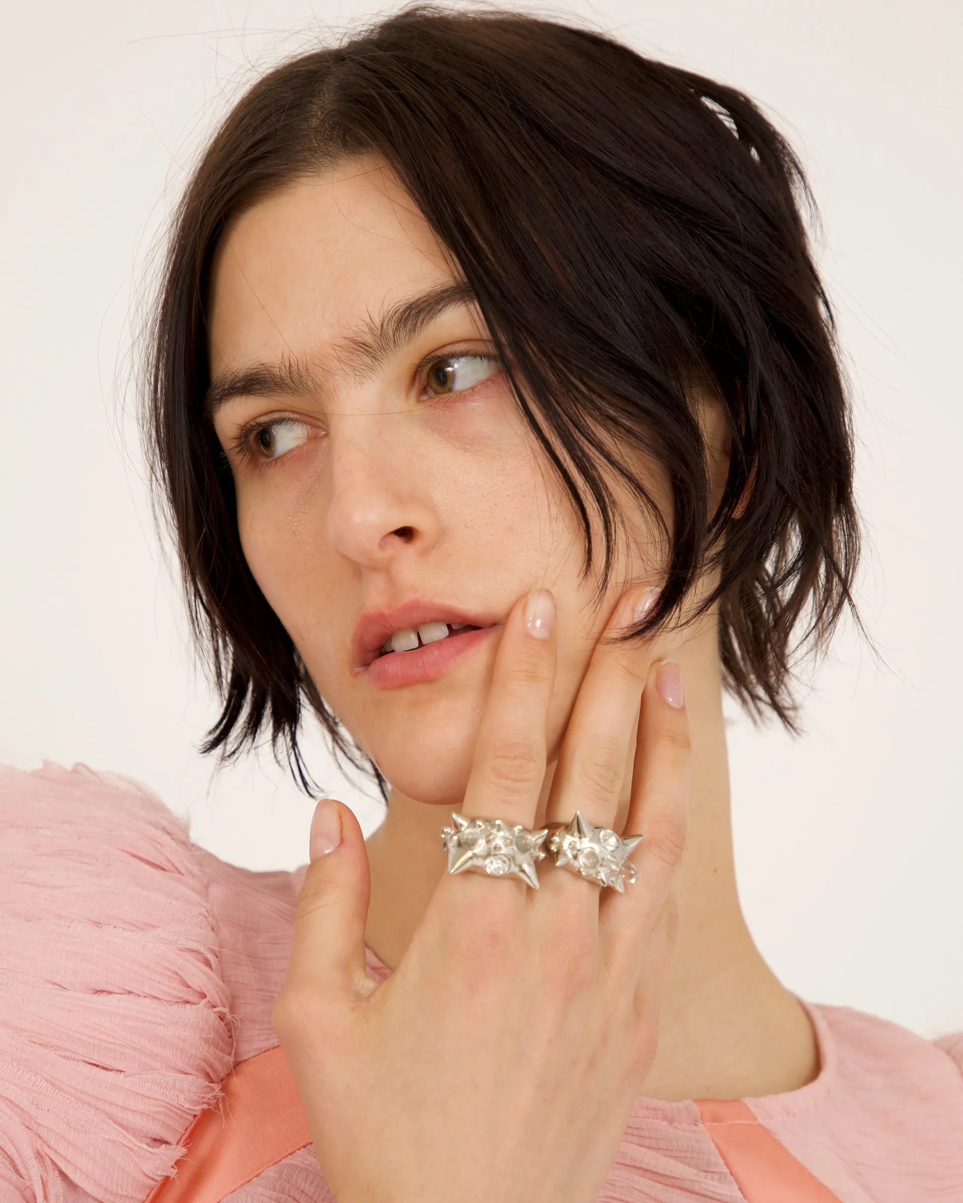 silver_clear_alien_ring_1.webp Rings | Collina Strada SILVER CLEAR ALIEN RING
