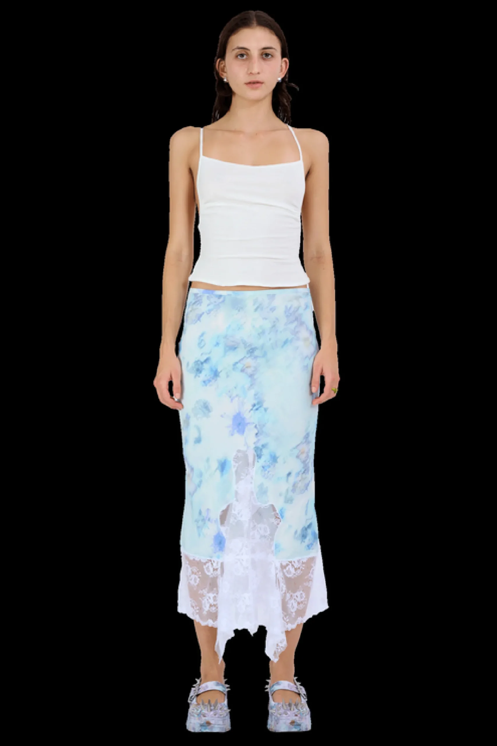 sky_shadow_floral_hiss_skirt_1.webp Skirts | Collina Strada SKY SHADOW FLORAL HISS SKIRT