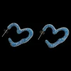 Earrings | Collina Strada SOFT BLUE SUPER HEART HOOP