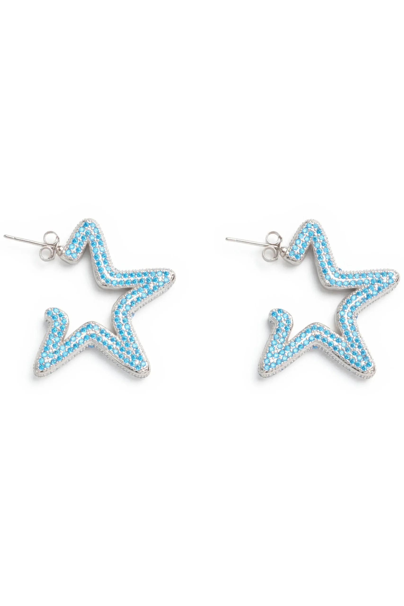 soft_blue_super_star_hoops_0.webp Earrings | Collina Strada SOFT BLUE SUPER STAR HOOPS