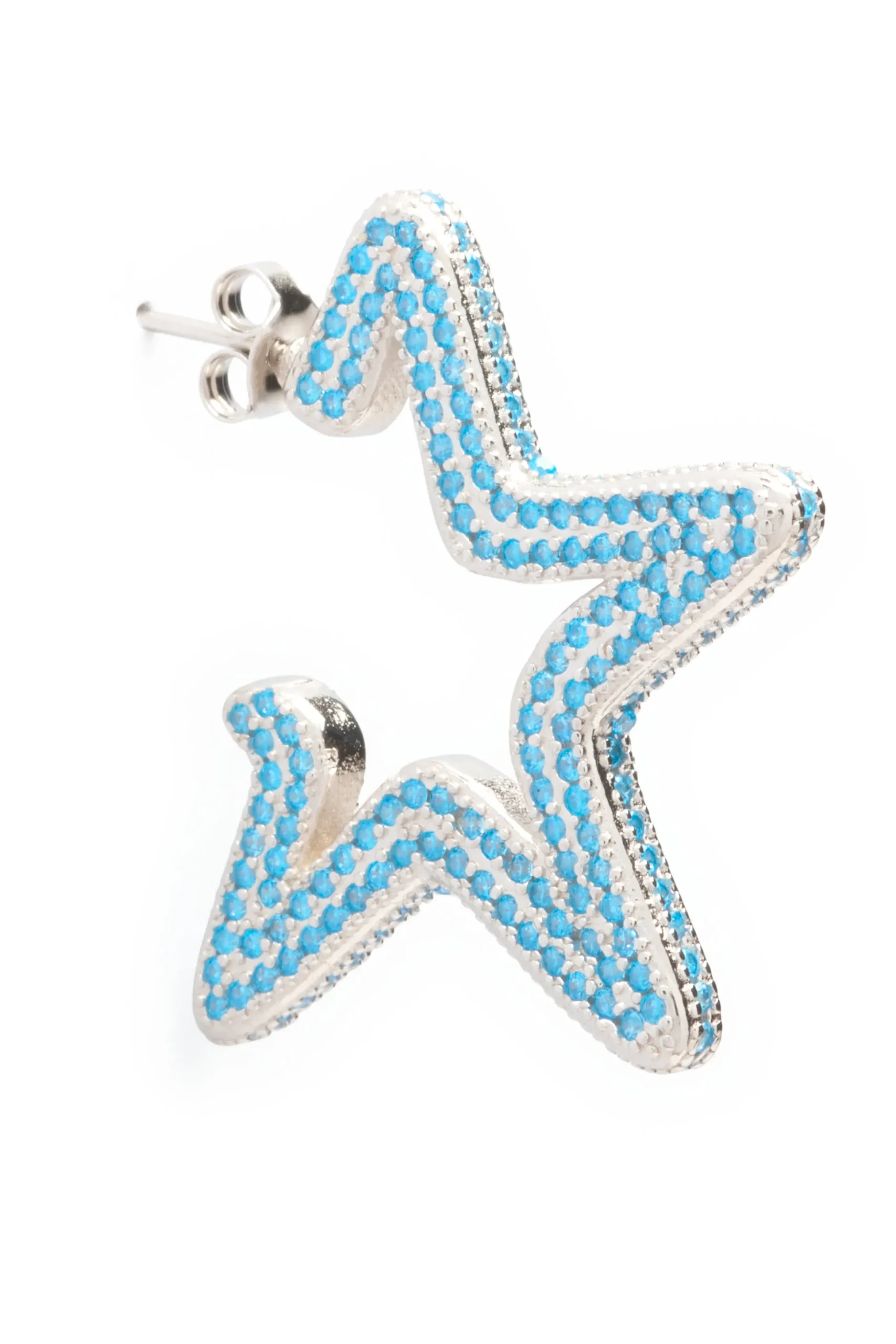 soft_blue_super_star_hoops_1.webp Earrings | Collina Strada SOFT BLUE SUPER STAR HOOPS