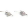 Earrings | Collina Strada SOFT PINK CLEAR RHINESTONE HORN STUDS
