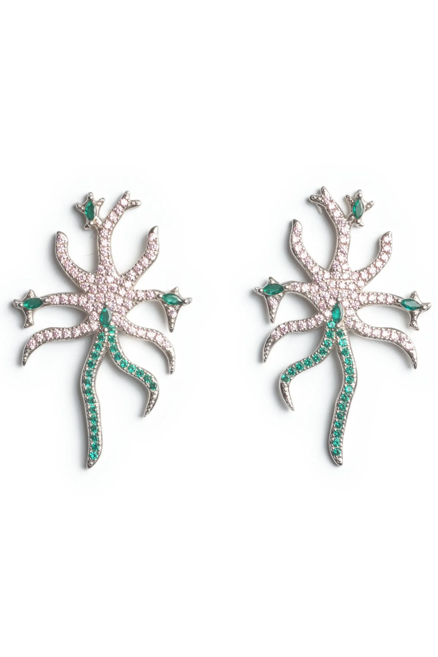soft_pink_emerald_etoile_earrings_0.webp Earrings | Collina Strada SOFT PINK EMERALD ETOILE EARRINGS