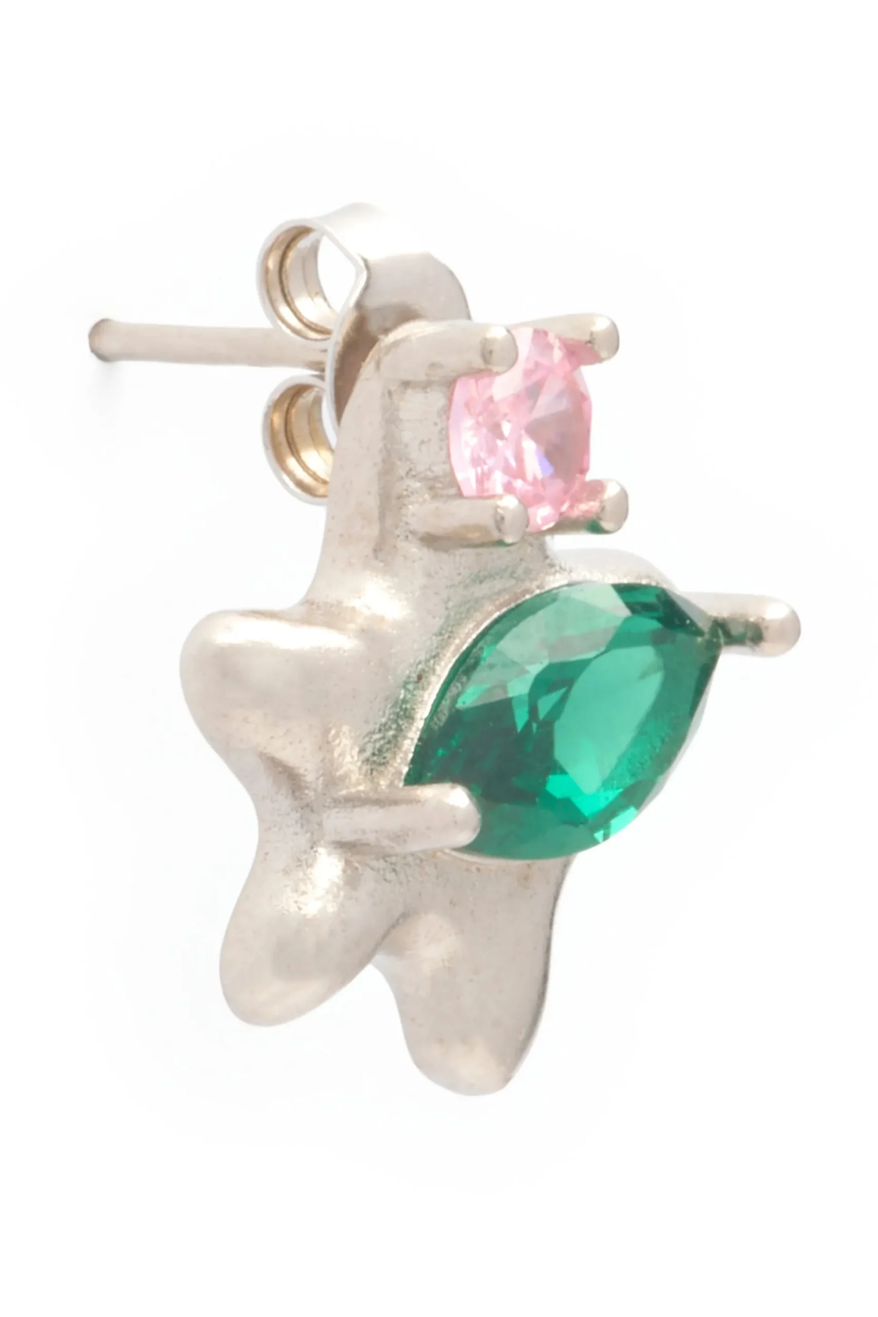 soft_pink_emerald_stella_studs_1.webp Earrings | Collina Strada SOFT PINK EMERALD STELLA STUDS