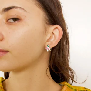 Earrings | Collina Strada SOFT PINK EMERALD STELLA STUDS