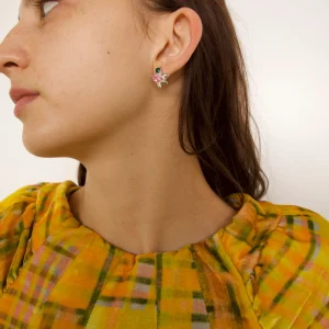 Earrings | Collina Strada SOFT PINK EMERALD STELLA STUDS
