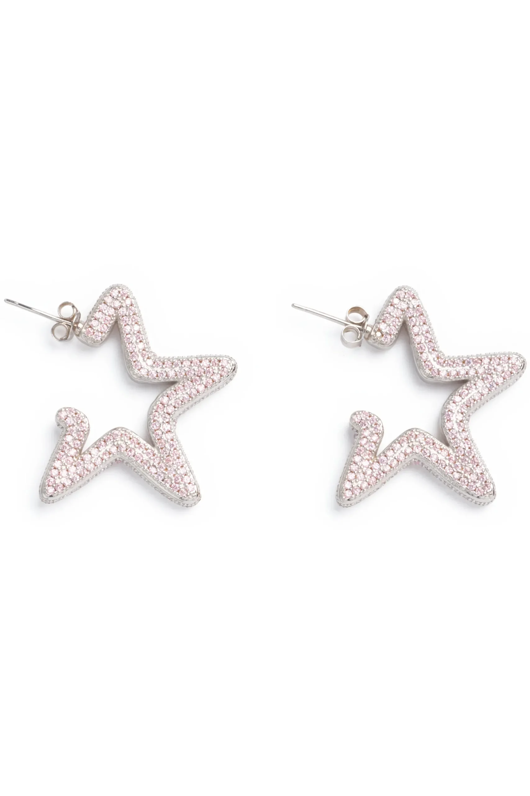 soft_pink_super_star_hoops_0.webp Earrings | Collina Strada SOFT PINK SUPER STAR HOOPS