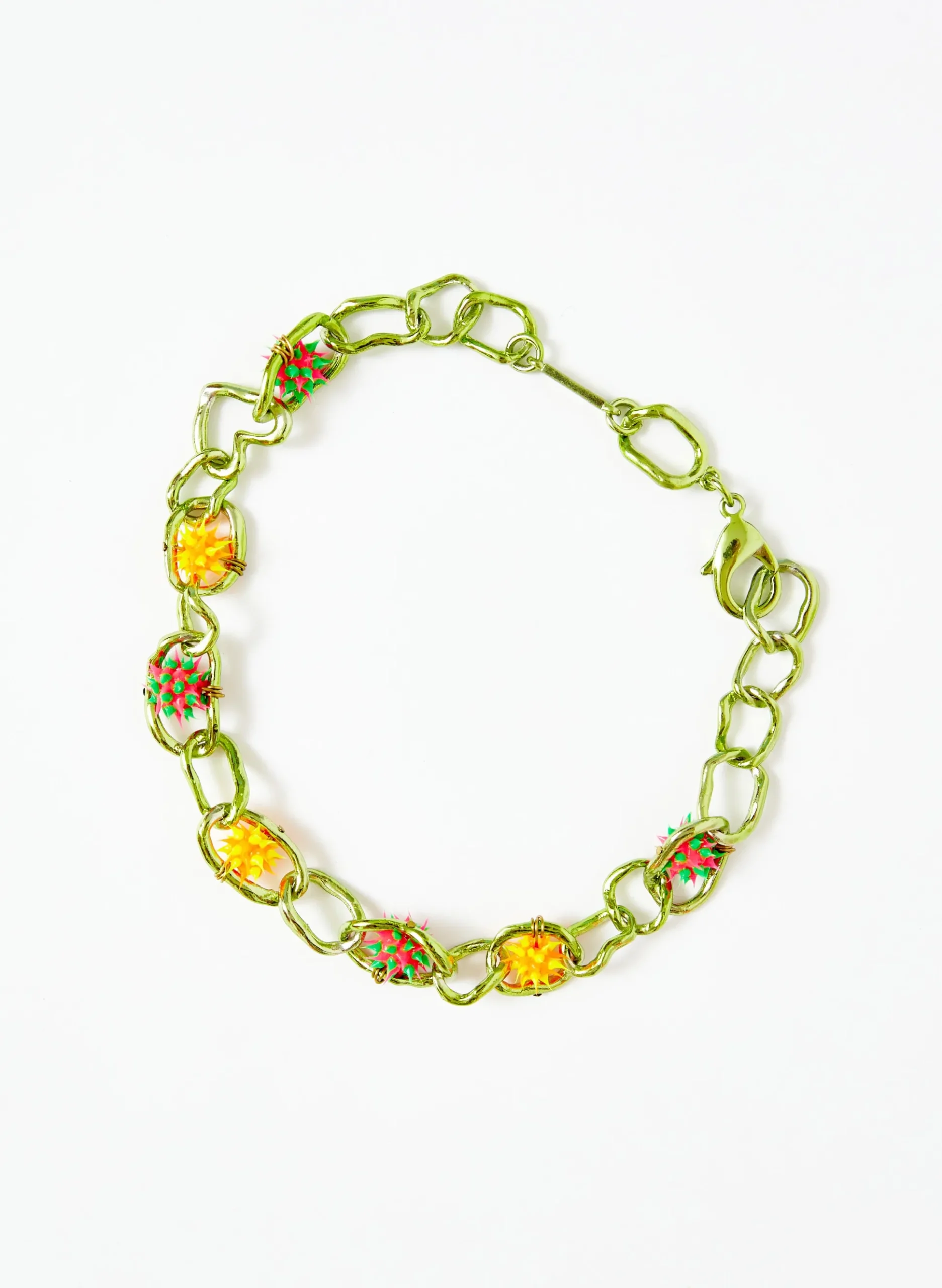 spikeez_chain_necklace_green_0.webp Necklaces | Collina Strada SPIKEEZ CHAIN NECKLACE GREEN