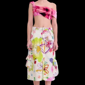 Skirts | Pants | Collina Strada SUPER BLOOM LAWN MIDI CARGO SKIRT