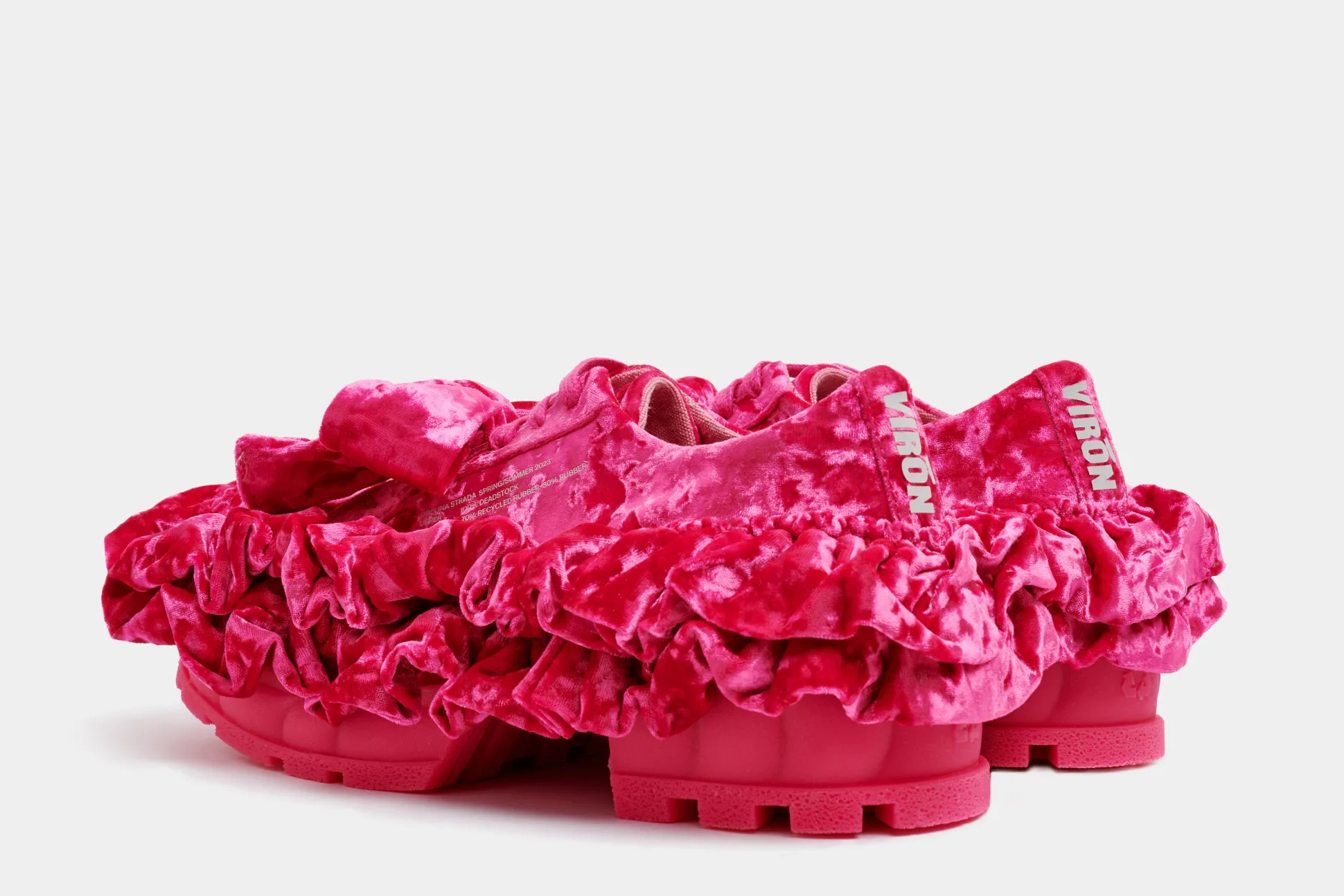 virn_monarch_shoe_pink_velvet_3.webp Shoes | Collina Strada Virón MONARCH SHOE VELVET Pink