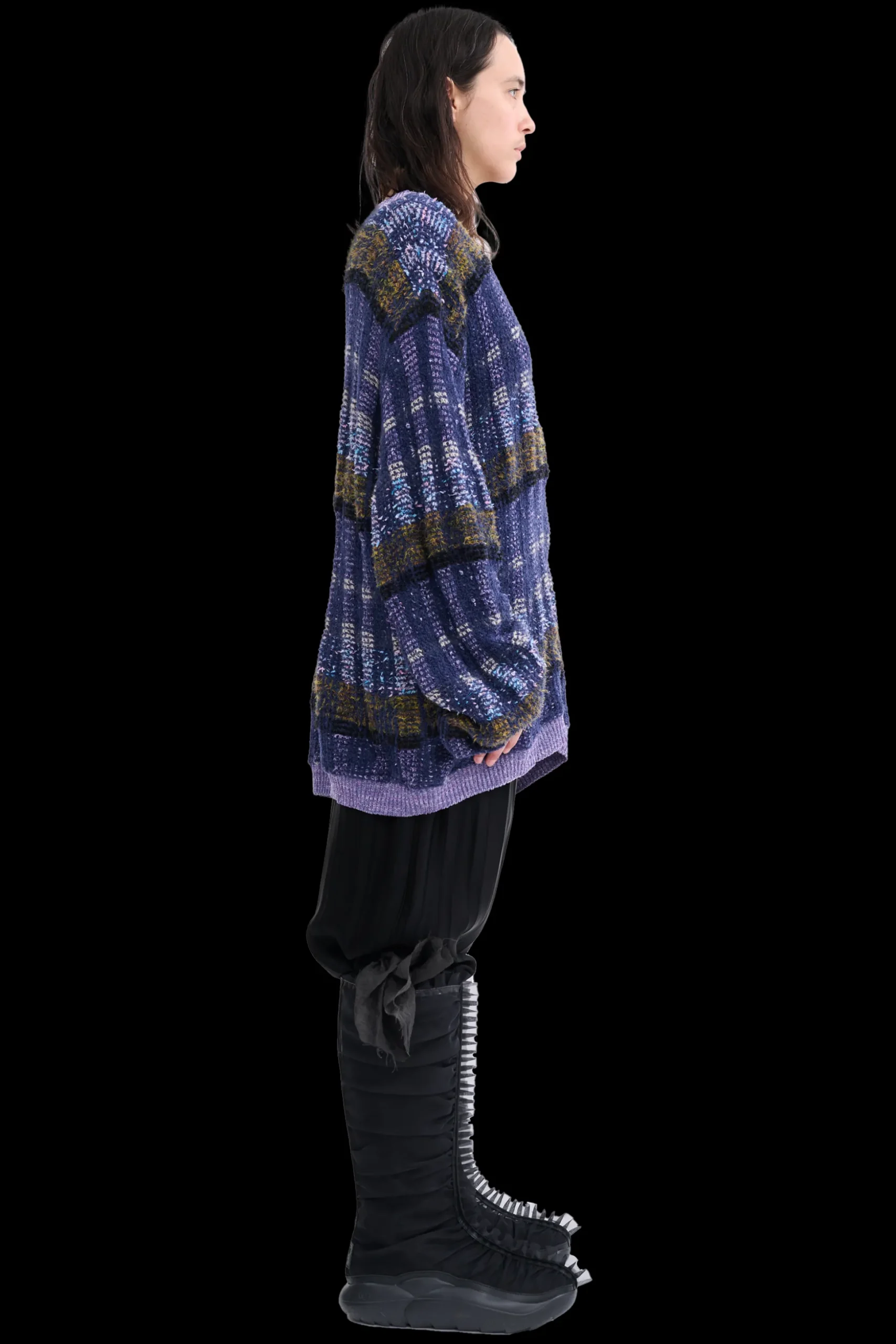 vitelli_purple_plaid_woolly_sweater_3.webp Tops | Collina Strada VITELLI PURPLE PLAID WOOLLY SWEATER