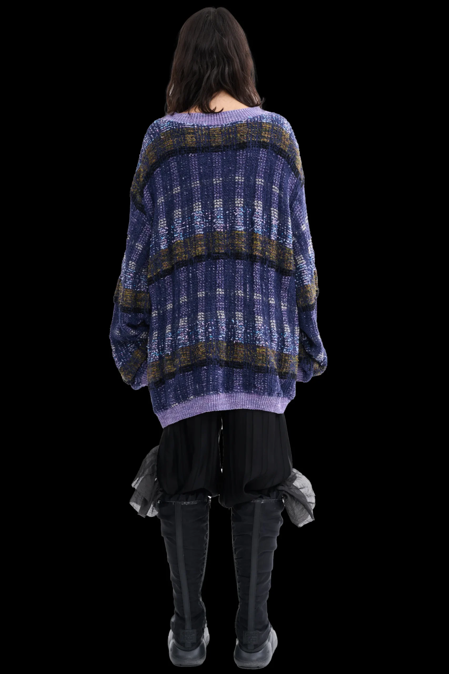 vitelli_purple_plaid_woolly_sweater_4.webp Tops | Collina Strada VITELLI PURPLE PLAID WOOLLY SWEATER