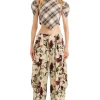 Pants | Collina Strada WATERCOLOR FLORAL PLEATED CARGO PANT