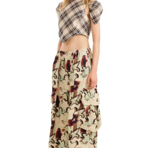 Pants | Collina Strada WATERCOLOR FLORAL PLEATED CARGO PANT