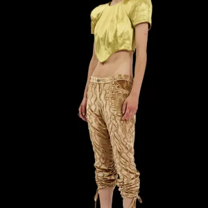 Pants | Collina Strada WAVY GOLD MALDIVES PANTS