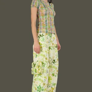 Tops | Collina Strada YELLOW BOXER PLAID ARC SHORT SLEEVE TOP