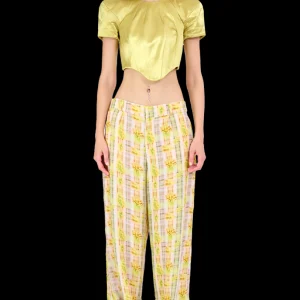 Pants | Collina Strada YELLOW BOXER PLAID DANTE TROUSER