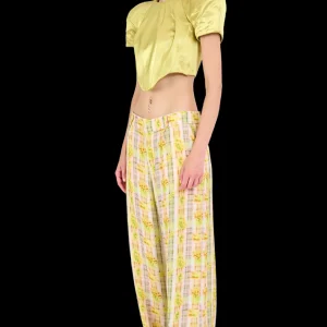 Pants | Collina Strada YELLOW BOXER PLAID DANTE TROUSER