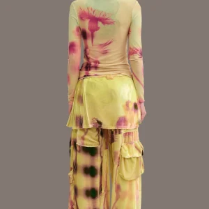 Tops | Collina Strada YELLOW MEADOW PLAID CARDIO NOVA TOP